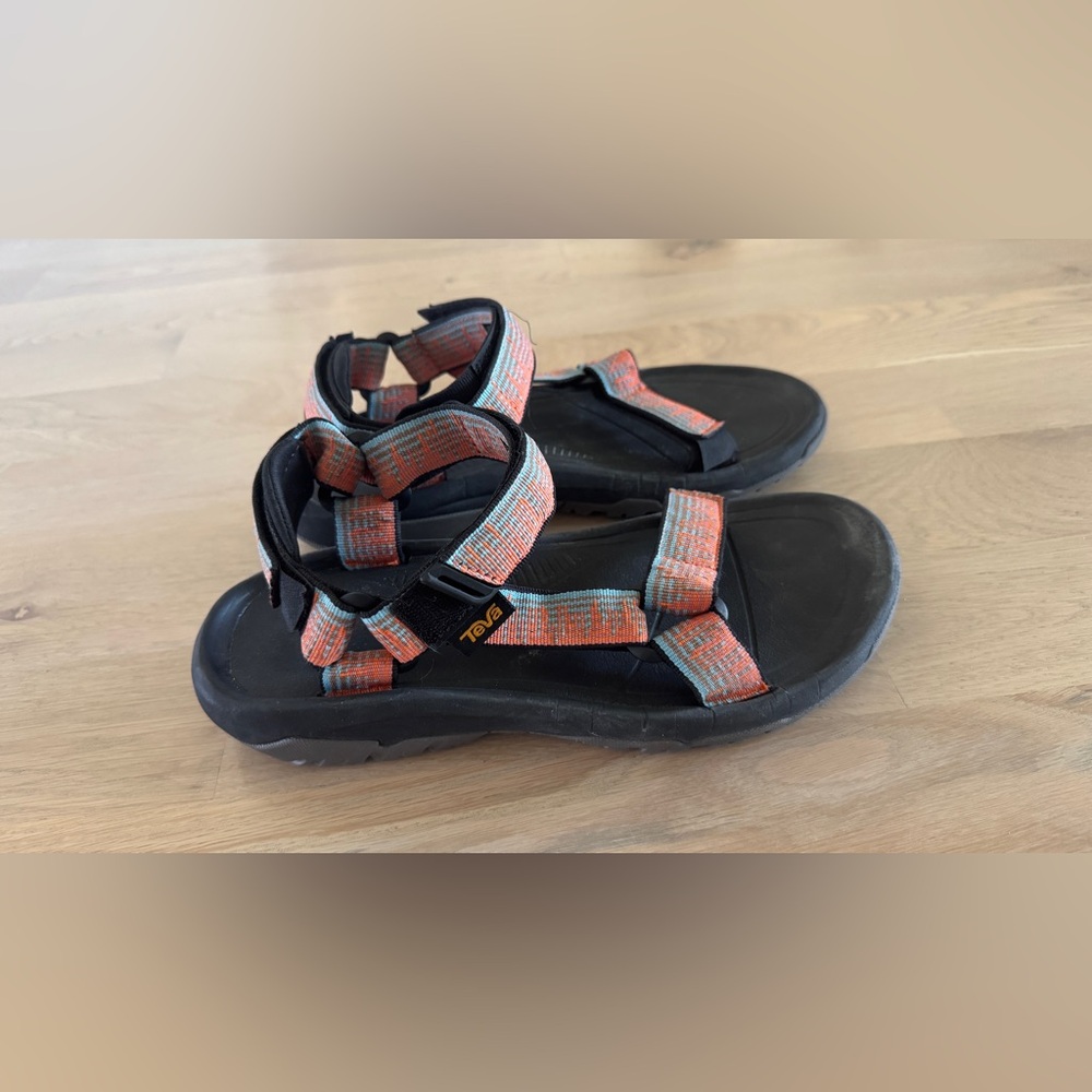 TEVA MEN HURRICANE XLT2 blue orange SANDALS size 8 - Picture 2 of 6